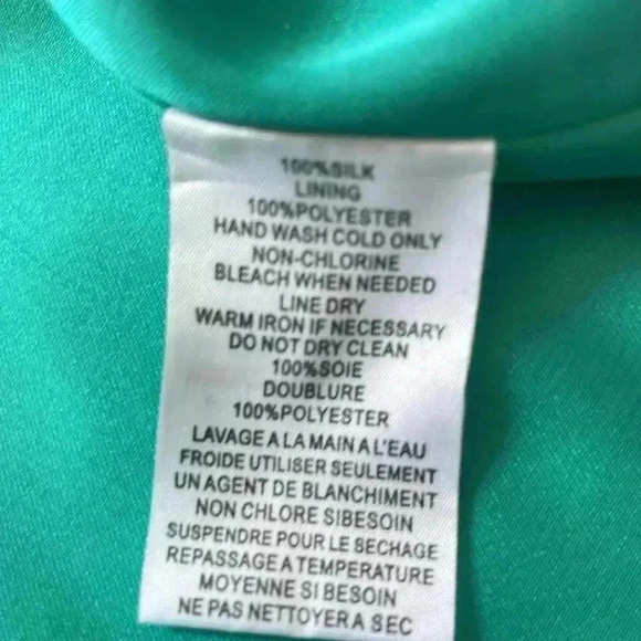 Trina Turk, turquoise rhinestone art deco, V-neck shift dress zero - Picture 5 of 6